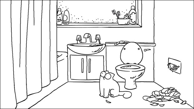 Simon’s cat e l’acqua calda
