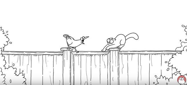 Il video Crow sul canale YouTube di Simon's Cat