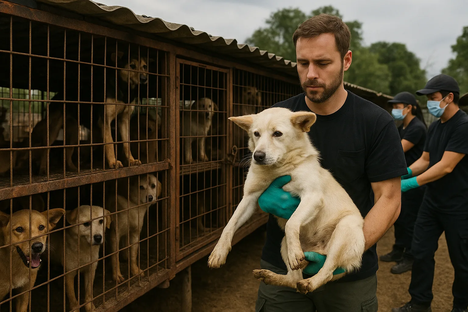 Corea del Sud: 70 cani salvati dal macello prima del divieto totale della carne di cane nel febbraio 2027